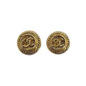 Chanel Cc Logo Clip-On Earrings Gold- #208944C74B